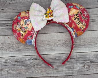 ディズニー 耳 ミッキー耳 ピンク 桜 プーさん 子豚 マウス耳