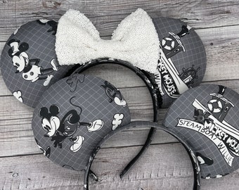 Orelhas do Mickey Mouse do Steamboat Willie - clássico, Steamboat Willie, 90º aniversário do Mickey, Disneylândia, Disney