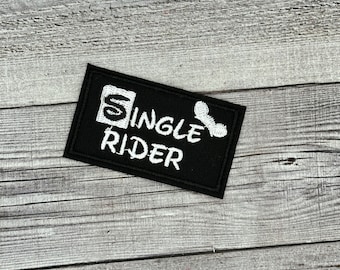 Parche termoadhesivo para pasajero individual - Solo, titular de pase, chaqueta, mochila, gorra