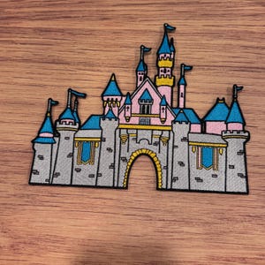 Jumbo Castle Iron-on Patch -PIxar, Disneyland Sleep Beauty , Jacket, Backpack, Hat