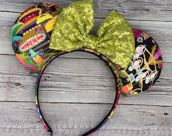 Night Tiki Room Mouse Ears - Minnie, Mouse, Fountain, Birds, Adventureland, Dole Whip, Totems