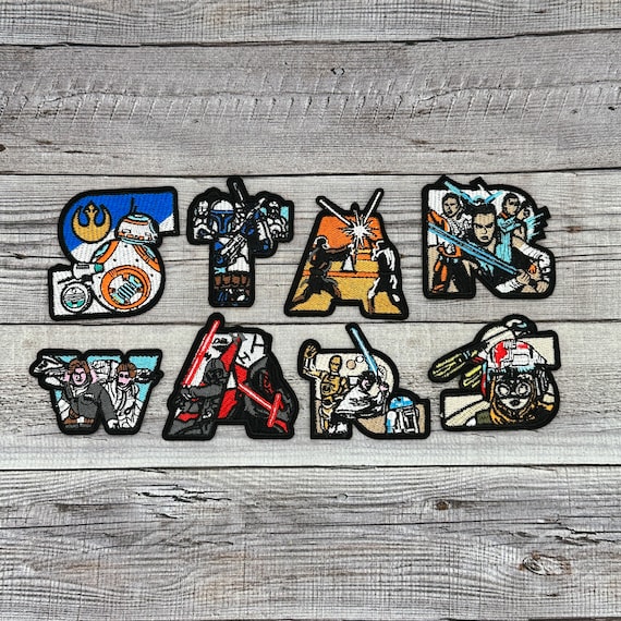Star Wars 8 Piece Set Iron on Patch - Star Wars Logo - Etsy