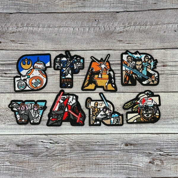 Star wars 8 Piece Set Iron on patch - star wars logo