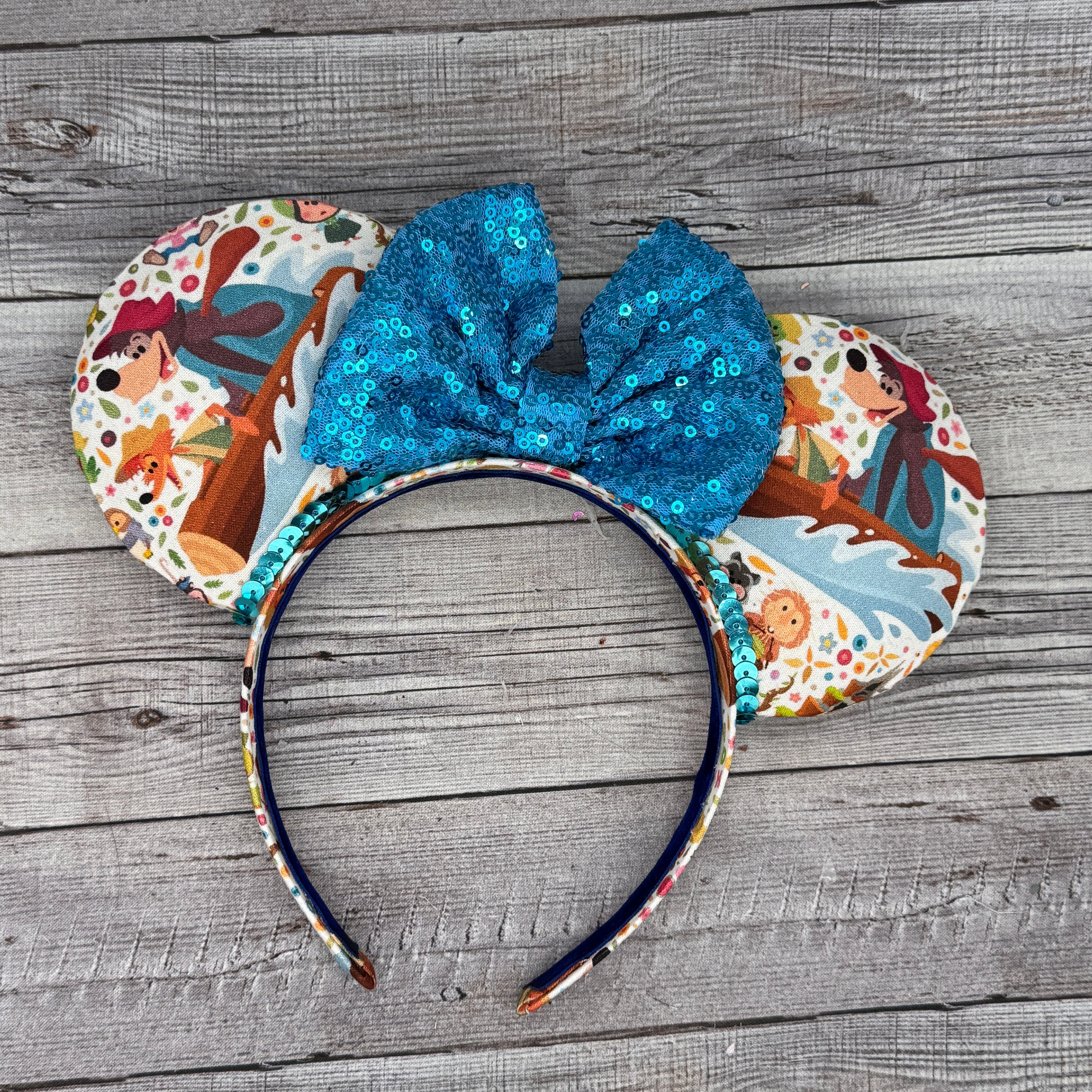 Disneys Parks Sequins Ears blue bow Graffiti Minnie 2025 Headband TDR - Minnie Mouse Blue Sequin Ear Headband (Release Date  main image 2