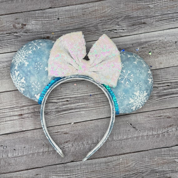 Disney Minnie Mouse Snowflake Winter Ears Minnie Mouse Christmas Ear, Snowflake Mouse Ear, Mickey Ear  main image 3