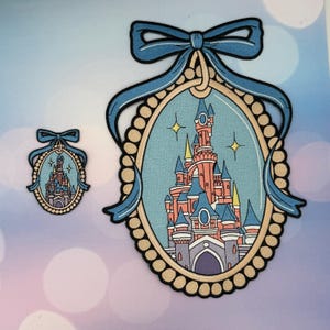 Framed Castle Iron-on Patch -PIxar, jumbo, Jacket, Backpack, Hat