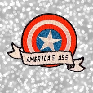 Captain America’s Ass Iron-on Patch - Marvel, , Jacket, Backpack, Hat DLAND