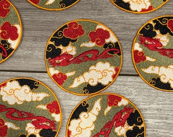 Mushu Clouds Dragon Iron on patch - Mulan