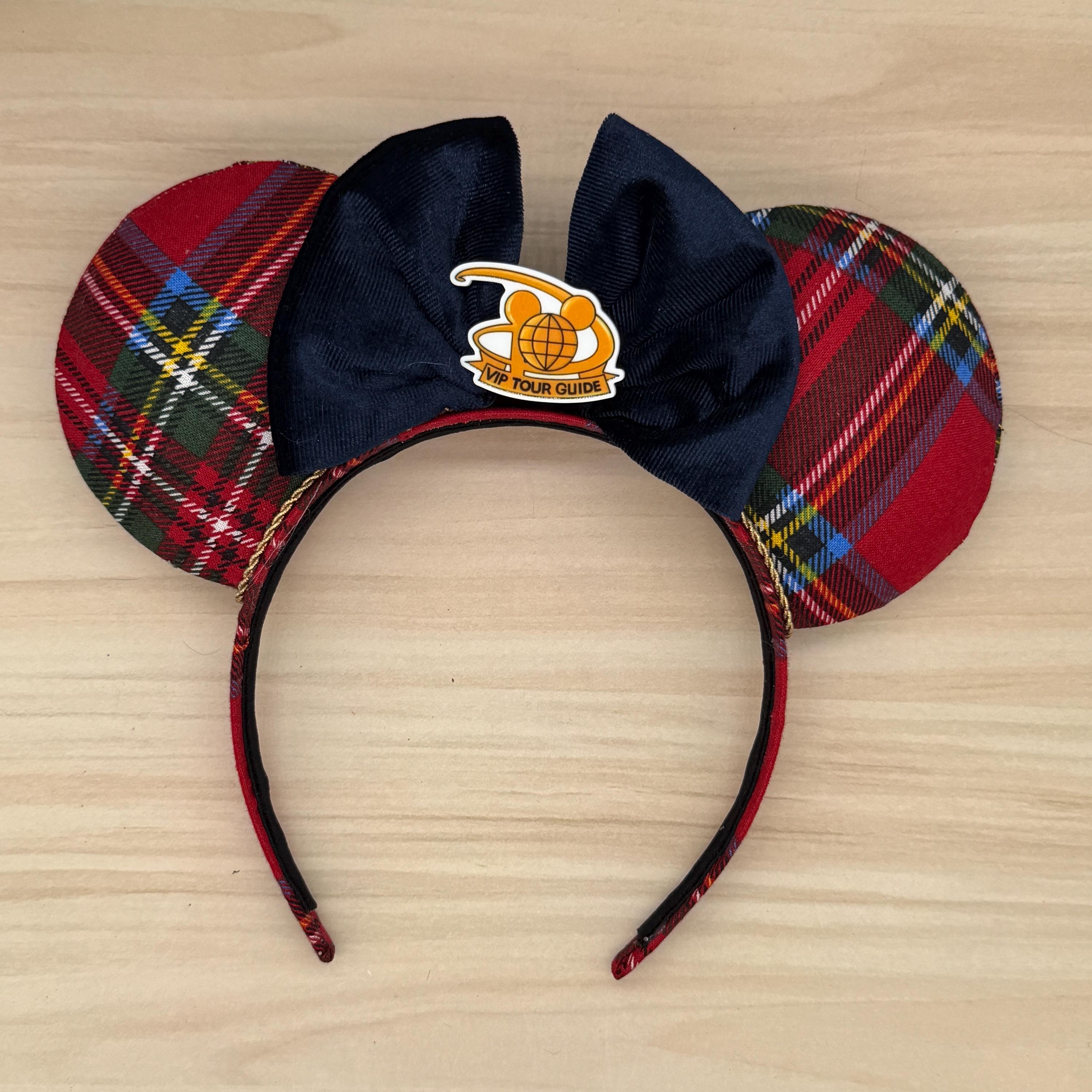 Disney Parks Halloween buffalo check/buffalo plaid Minnie Mouse ears. You main image 3