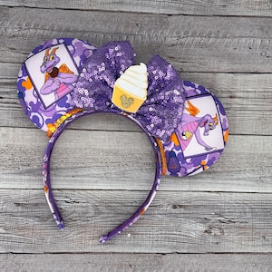 Figment Snack Ears - Minnie, Mouse, Imagination, Journey, Epcot, Dragon, Festival of the Arts, Purple, Dreamfinder