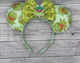 Oreilles de souris Kermit - Hollywood Studios, Kermit, Miss Piggy, Gonzo, vintage, Minnie, souris, , Jim Henson, bébés