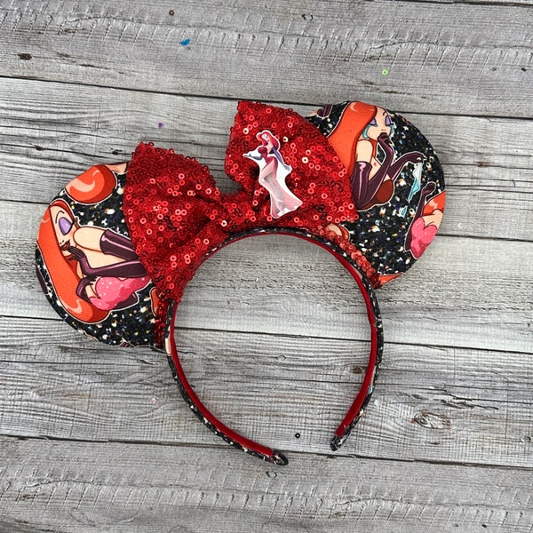 Jessica Rabbit Ears - Jessica, Minnie, Benny, Toontown, Mouse, Who Framed Roger Rabbit