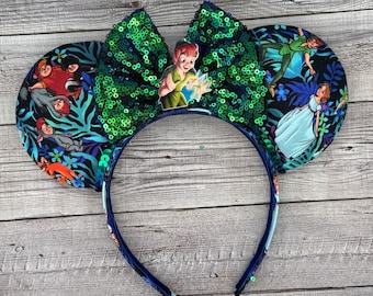 Orejas de jungla de Peter Pan: Nunca crezcas, Nunca jamás, Campanilla, Luces de hadas, Wendy, Garfio, Smee, Niños perdidos