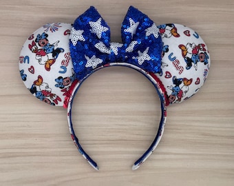 USA Mouse Ears - classic , disneyland, disney, USA America, fourth of July, Summer
