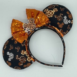 Animal Print Mouse Mouse Ears - Jungle Cruise, Tiki, Safari, Kilimanjaro, Camping, Donald, Tiger, Lion, Zebra, Animal Kingdom, Giraffe