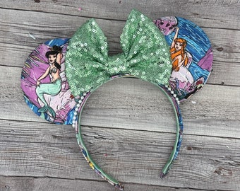 Mermaid Lagoon Mouse Ears- Minnie, Mouse, Peter Pan, Neverland