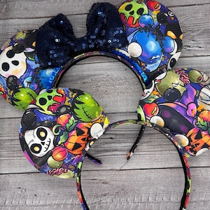 Halloween Mickey Heads Mouse Ears - Spiderweb, Minnie, Poison, Jack o Lantern,  World, Disneyland