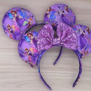 Anastasia Minnie Ears - glass slipper, midnight, prince charming, pumpkin, midnight, fairy godmother, cinderella, Step Sisters drizella