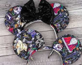 Nightmare before Christmas Themed Purple Spiderweb Ear Headband Amazon.com: The Nightmare Before Christmas Inspired Mickey  main image 3