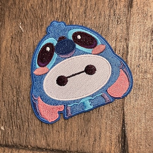 BayMax Stitch Iron-on Patch -PIxar, , Jacket, Backpack, Hat, Big Hero 6 bogo
