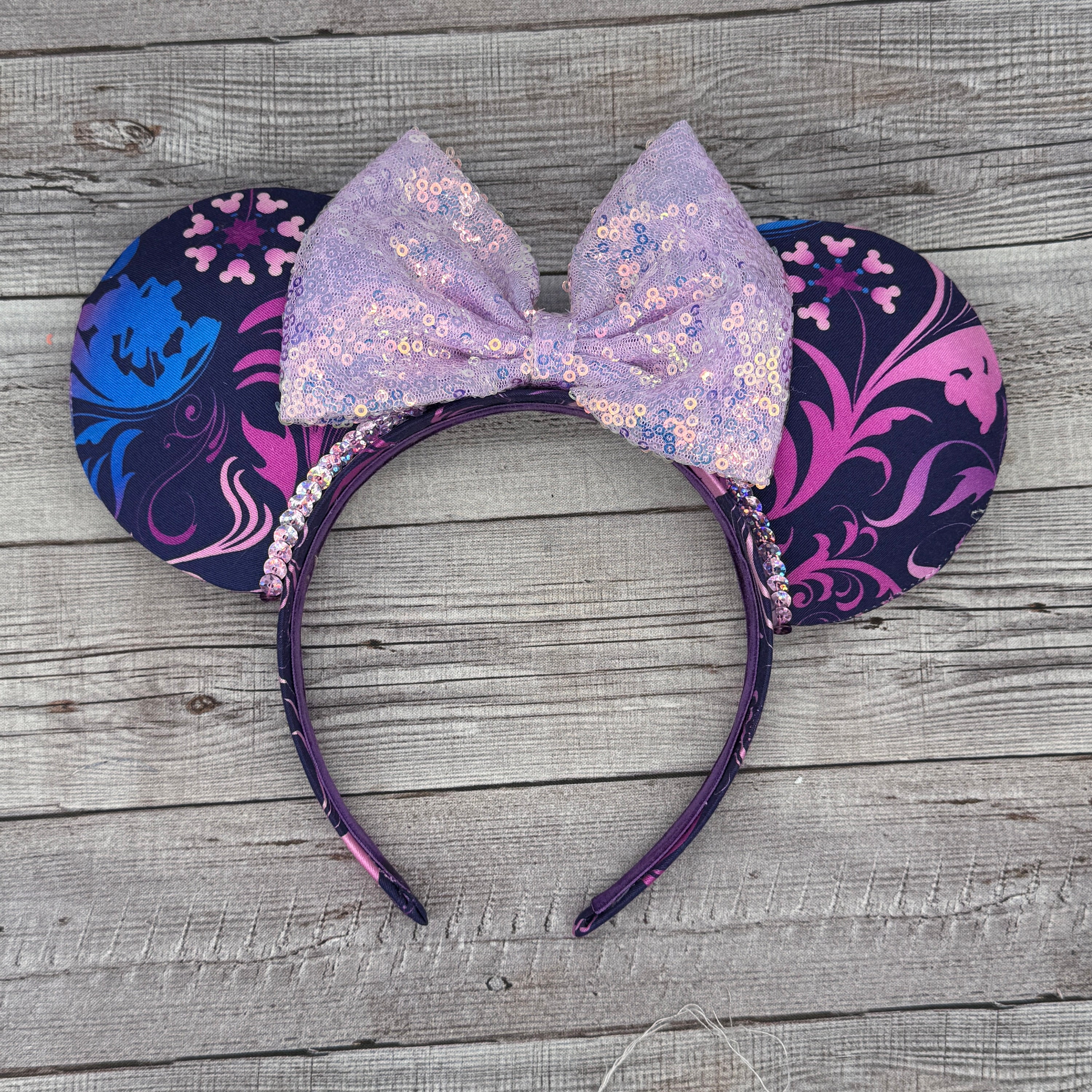 Disney Purple Limited Edition Discontinued Mickey Ears Purple Iridescent Sparkle Mickey Ears - Mouse Ears Headband  main image 3