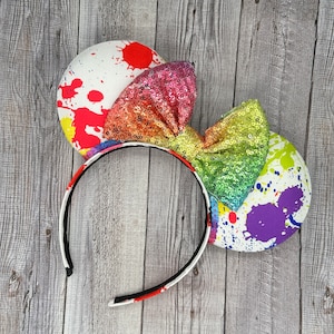 Minnie, Maus, Künstlerin, Festival der Künste, Paint Splatter Mäuseohren