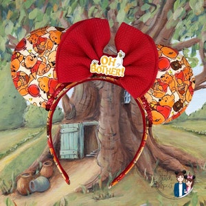 Vintage Pooh Bear Mouse Ears - Minnie, Mouse, Eeyore, Tigger, Piglet Inspired Ears, , Honey