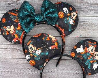 Mickey Halloween Party Pumpkin Mouse Ears - Minnie, Thanksgiving, Fall, Harvest, Halloween