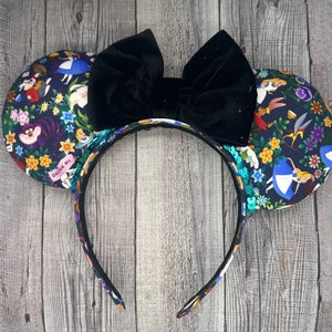 Alice in wonderland Mouse Ears Minnie, Mouse, , fantasyland, white rabbit, princess,tea, mad hatter image 2