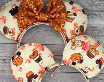 Pumpkin Spice Fall Snacks Mouse Ears - Minnie, Thanksgiving  display picture 1