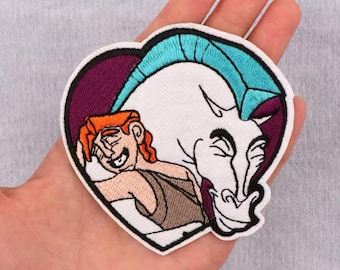 Hercules and Pegasus Embroidered Iron On Patch