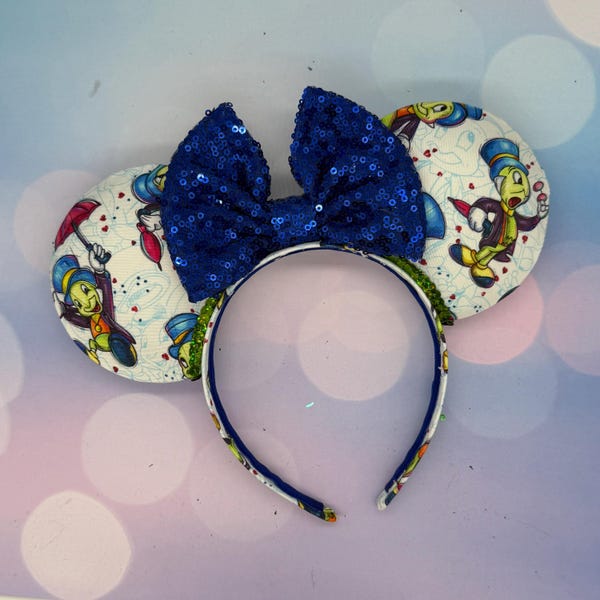 Jiminy Cricket Mouse Ears - Gepetto, Monstro, Whale, Minnie, Mouse