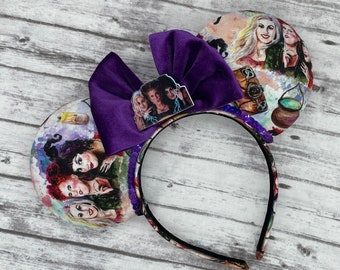 3 witch sisters Cauldron Witch Ears - Minnie, Mouse, Mouse, land, Disney, Disney Bounding, Magic Kingdom, Disney World, Halloween