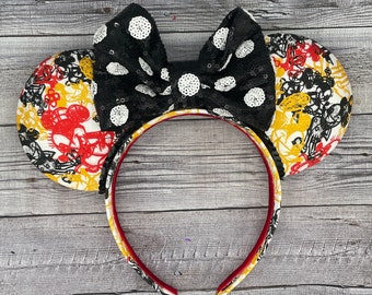 Orelhas clássicas do Mickey e da Minnie - clássico, Steamboat Willie, 90º aniversário do Mickey, Disneylândia, Disney