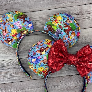 Cartoon Pooh Mouse Ears - Minnie, Mouse, Eeyore, Tigger, Piglet Inspired Ears, , Honey