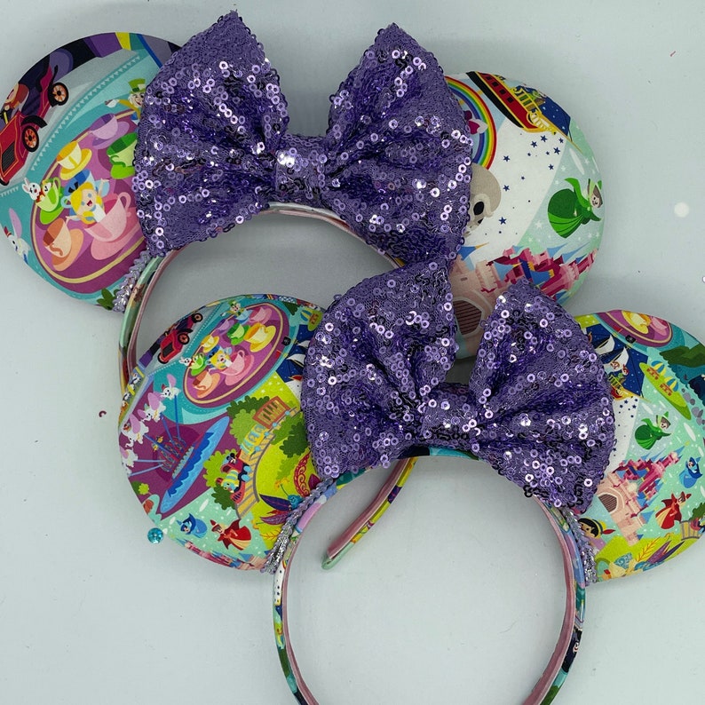 Fantasyland Mouse Ears Dumbo, castle, tea cups, Alice in wonderland, mr toad, carousel, Minnie, , Mouse, princess imagem 6