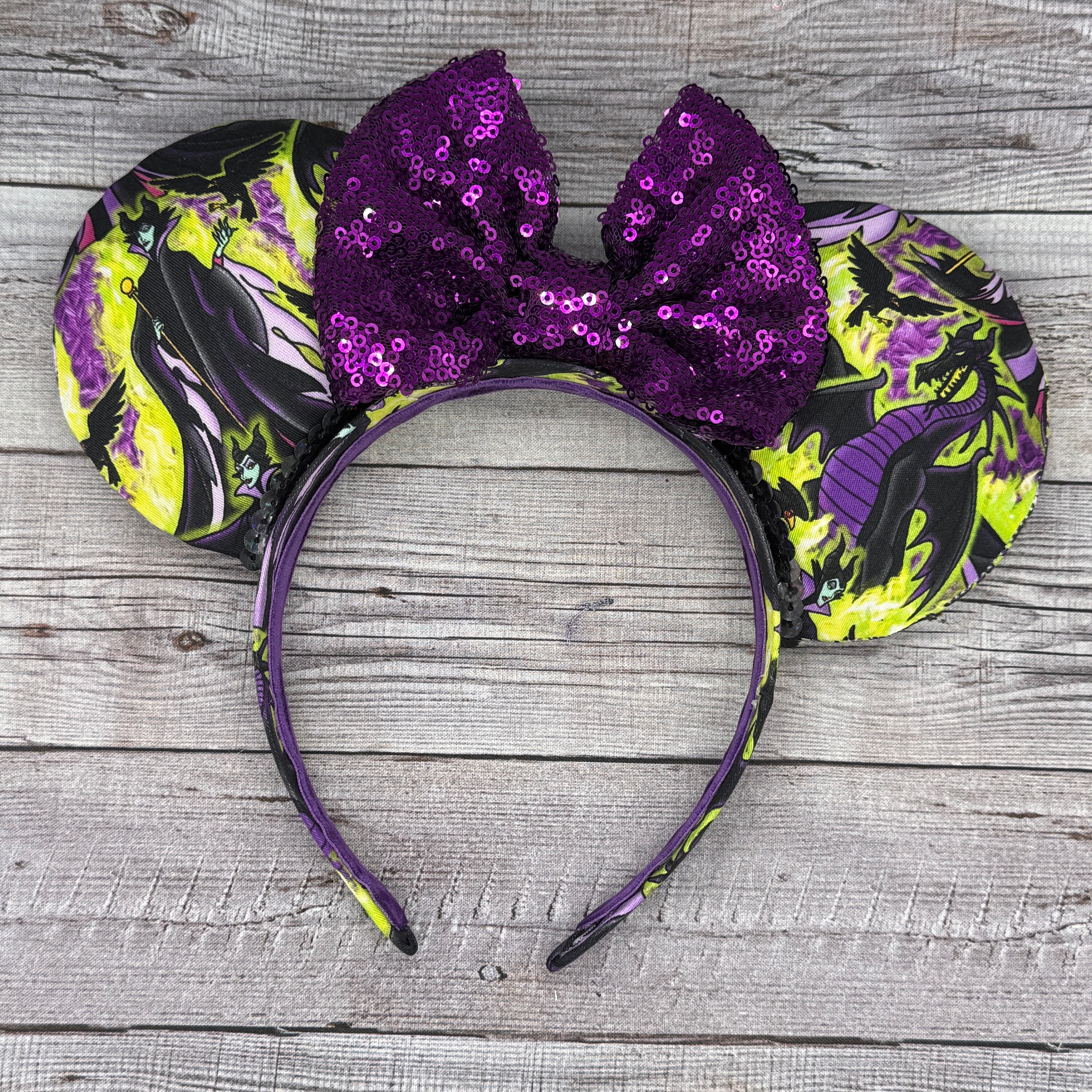 Disney Elegant Black and Purple Minnie Ears 107770-1.jpg main image 2