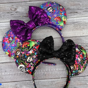 COCO Inspired Mouse Ears - halloween, dia de los muertos, mexico, miguel, Minnie, Mouse, Mexico