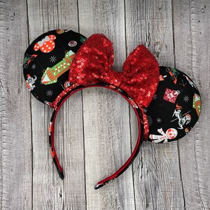 Dooney land Christmas Mouse Ears - Xmas, lights, Disney, Tiki, Haunted, Dumbo, Holiday