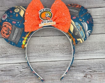 Halloween town Mouse Ears - Halloween town, Minnie, Mouse, Jack o Lantern, Disneyland, Candy, Party, Oogie