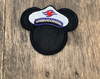 Captain Cruise Mickey Iron-on Patch -Old School, Classic, mickey , Jacket, Backpack, Hat  2026 DLAND