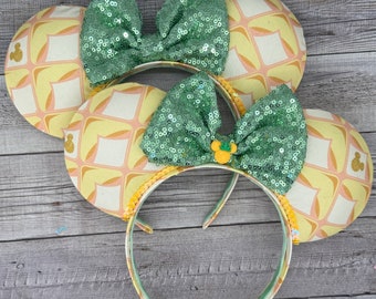 Versandfertig - Ananas Mausohren - Minnie, Maus, Tiki-Raum, Blumen, Schwimmer, Abenteuerland, Dole Whip Hawaiianer sofort versandfertig