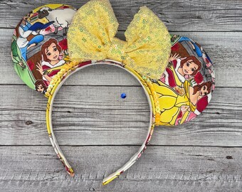 Belle Mouse Ears -  Beauty and the Beast Minnie Mouse, , Princess