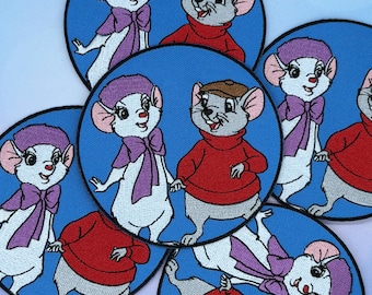 Naszywka do prasowania Bernard i Bianca – kurtka, plecak, czapka, The Rescuers DLAND