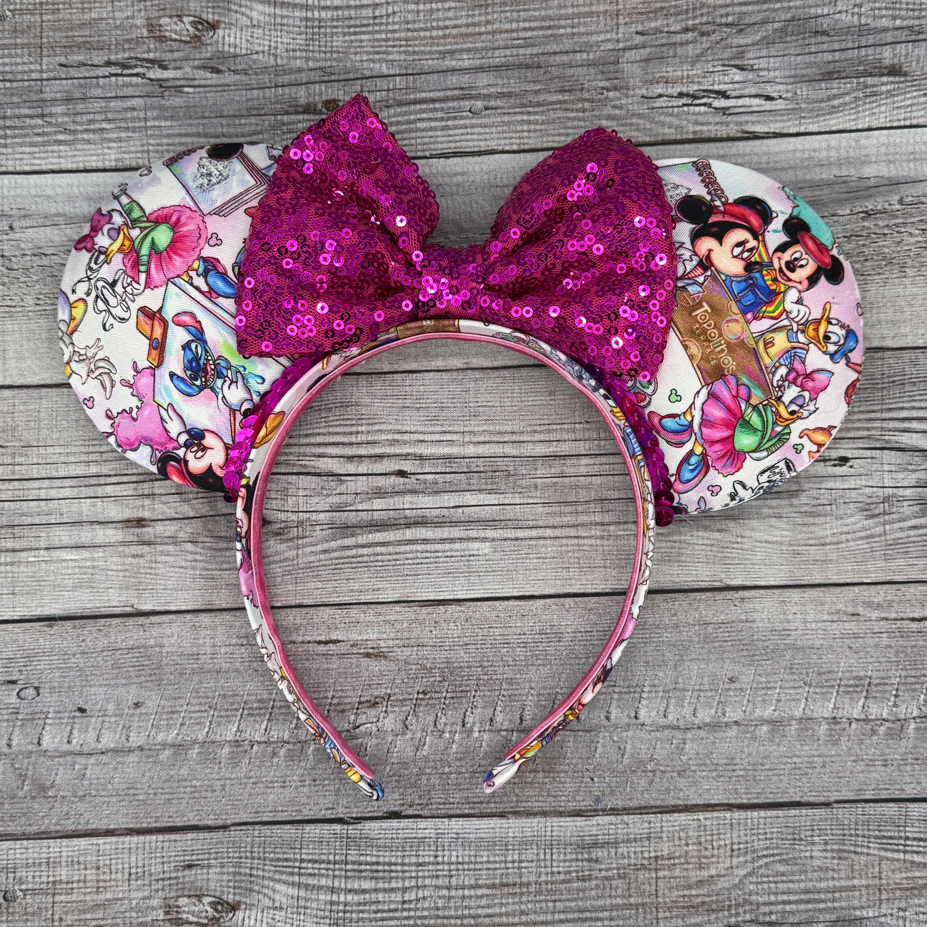 Disney Parks Minnie Mouse Ink and Paint Ear Headband PHOTOS: New Ink & Paint Collection Mouse Ear Headband Debuts  main image 4