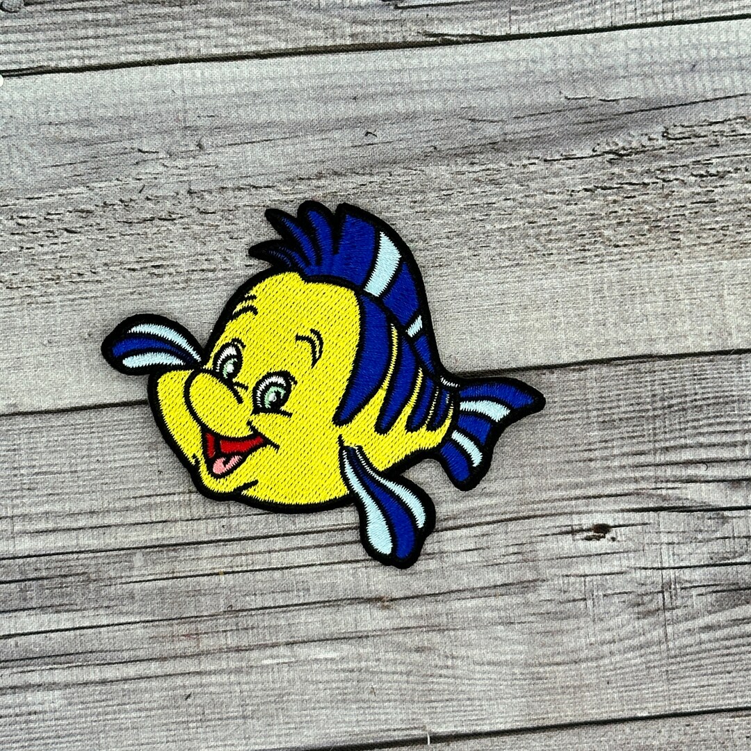 Flounder Ironon Patch pixar Disney Jacket Backpack Hat Etsy