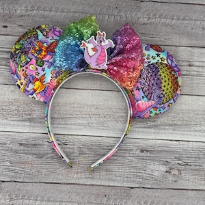 Figment Ears - Minnie, Mouse, Imagination, Journey, Epcot, Dragon, Festival of the Arts, Purple, Dreamfinder