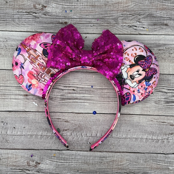 RTS Pink Leopard Minnie Mouse Mouse Ears - Jungle Cruise, Tiki, Safari, Kilimanjaro, Camping, Donald, Animal Kingdom,