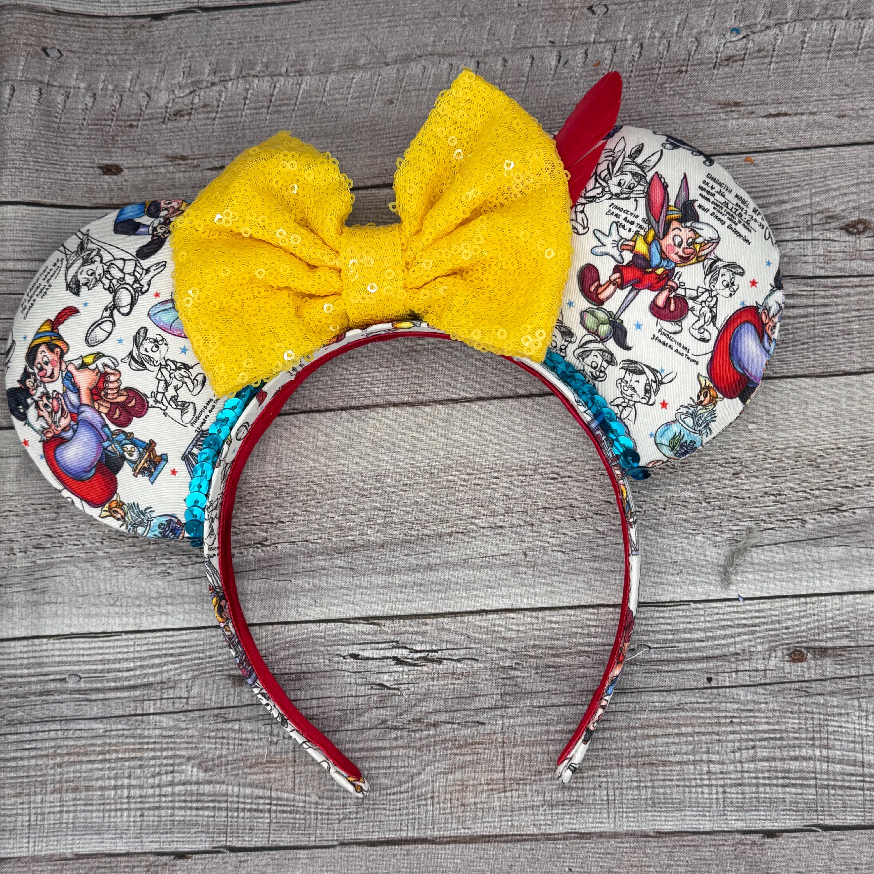 Pinocchio Mouse Ears - Gepetto, Monstro, Whale, Minnie, Mouse, , Classic Disney, Blue fairy, JIminy Cricket