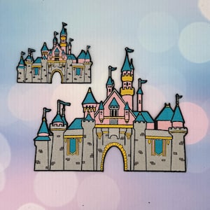 Jumbo Castle Iron-on Patch -PIxar, Disneyland Sleep Beauty , Jacket, Backpack, Hat